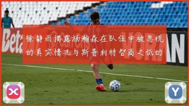 徐静雨揭露杨瀚森在队伍中被忽视的真实情况与斯普利特智商之低的尴尬真相